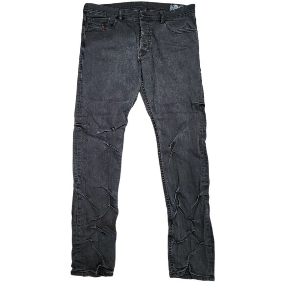 Diesel Tepphar-M Slim Carrot Jeans Men’s Black Button Fly Stretch W36-L30